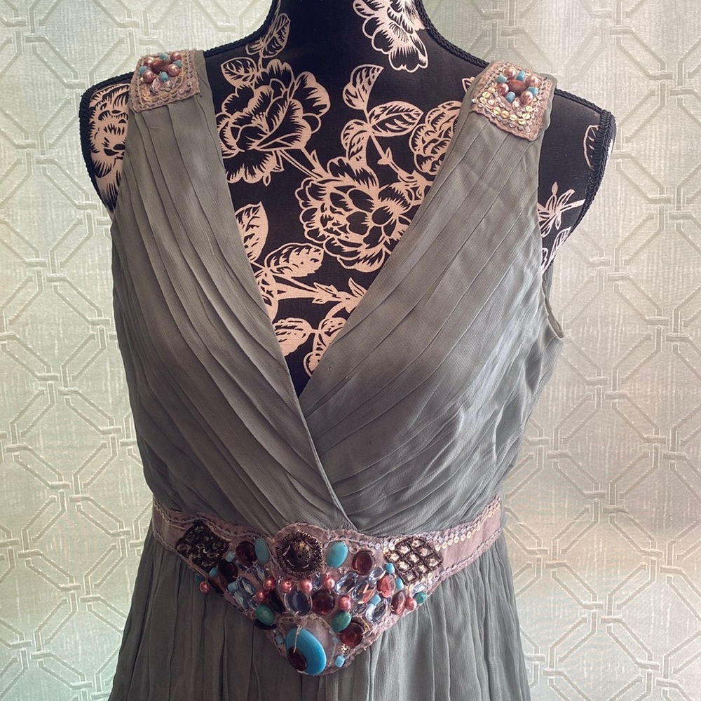 Lovely Seafoam Green Beaded Dress